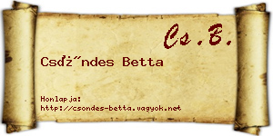 Csöndes Betta névjegykártya